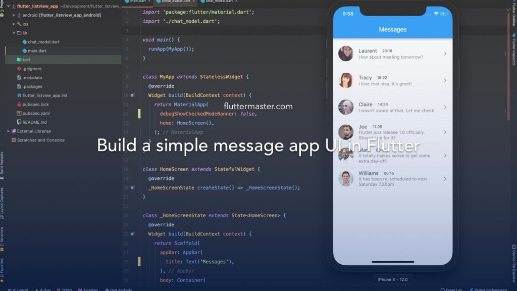 Build A Simple Message App UI In Flutter FlutterMaster