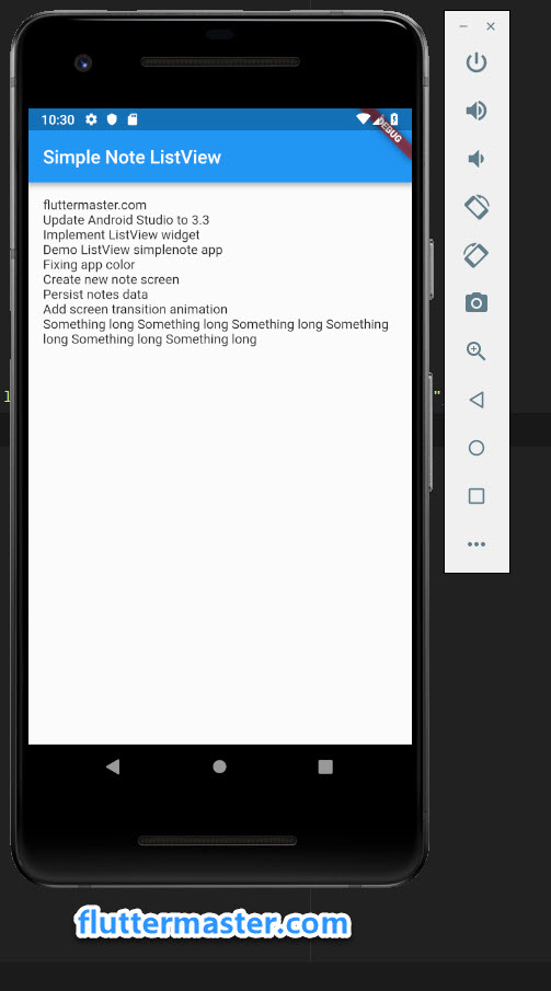 Barebone ListView in Flutter