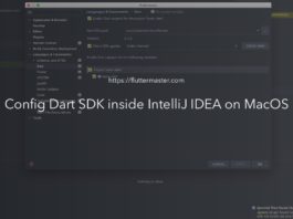 Config Dart SDK inside Intellij IDEA on MacOS