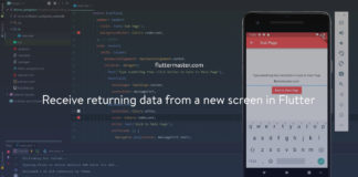 Receive returning data from a new screen in Flutter