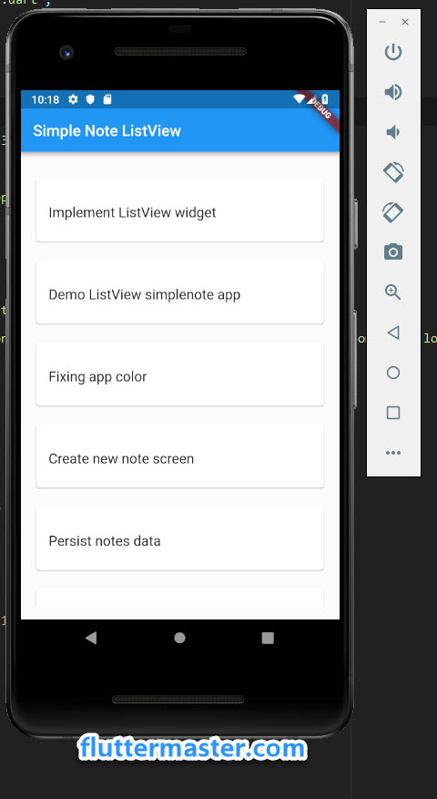 Simple Flutter ListView