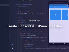 Create horizontal ListView in Flutter