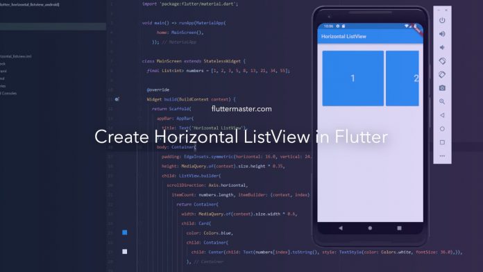 Create horizontal ListView in Flutter